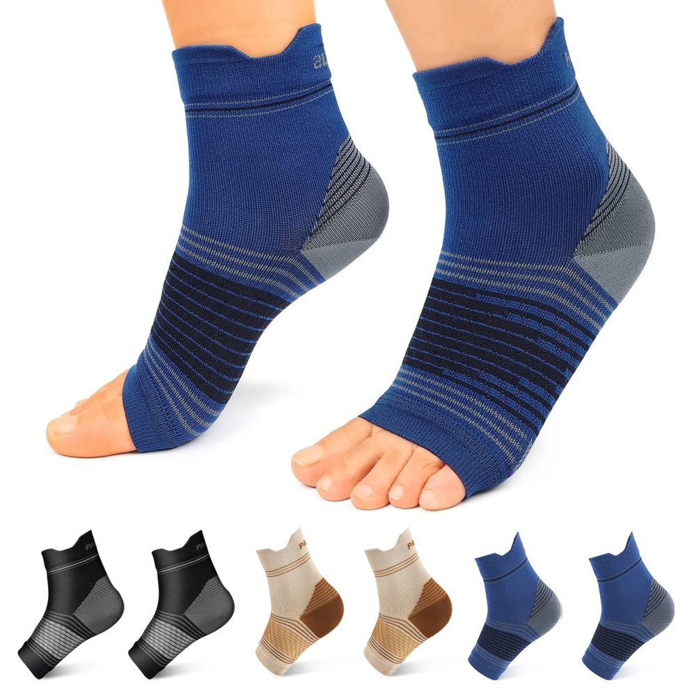 Plantar Fasciitis Socks-Blue and Gray Compression Socks
